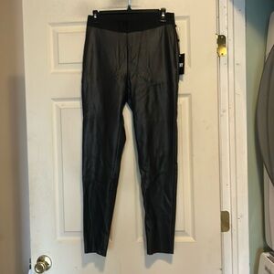 DKNY Faux Leather Pants Size Small Black